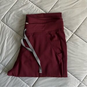 EUC Figs Burgundy Zamora Joggers